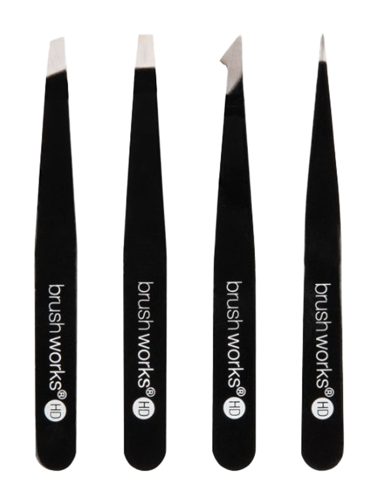 Brushworks Pinces à Épiler Combinées 4 pièces